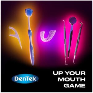 DenTek Floss Picks & Travel Case for On-the-Go, 4 Travel Cases with 6 Floss Picks Each, (Pack of 1)