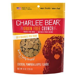 charlee bear grain-free bear crunch chicken, pumpkin & apple flavor - net wt 8 oz.