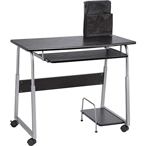 Lorell 84847 Computer Desk, 45-1/2-Inch x20-1/2-Inch x29-Inch,Black/Silver