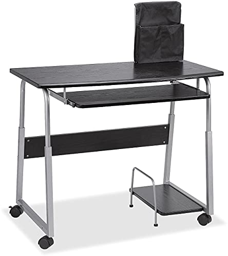 Lorell 84847 Computer Desk, 45-1/2-Inch x20-1/2-Inch x29-Inch,Black/Silver