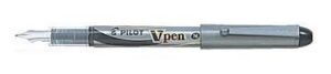 pilot v pen (varsity) disposable fountain pens, black ink, medium point value set of 5（with our shop original product description）