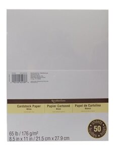 cardstock paper value pack, 8.5" x 11" in white by recollections
