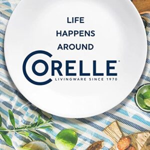 Corelle Vitrelle 6-Piece Salad Appetizer Plate Set, Triple Layer Glass and Chip Resistant, 6-3/4-Inch Lightweight Round Plates, Winter Frost White