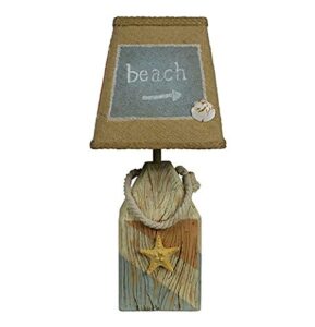 ahs lighting lamps for living room dinning room bedroom and office accent lamp with shade, 12", starfish buoy