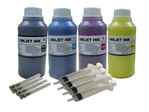 nd r@ 4 bottles 250ml pigment durabrite ink refill kit with 4 refill syringes for epson 786 786xl t786:workforce pro wf-5620 wf-5690 wf-5110 wf-5190 wf-4630 printers