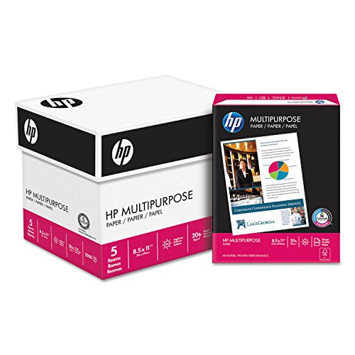 Hp 115100 Multipurpose Paper, 96 Bright, 20 Lb, Letter, White, 2500 Sheets/Carton