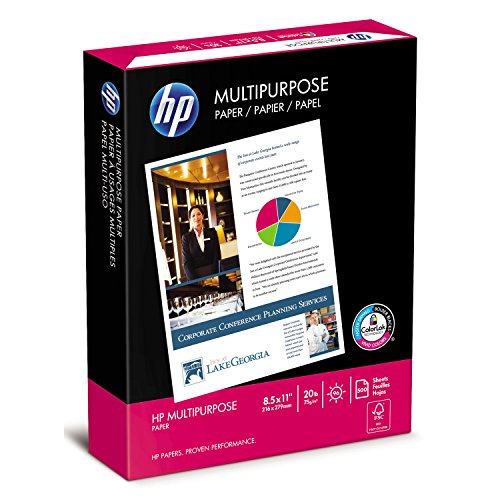 Hp 115100 Multipurpose Paper, 96 Bright, 20 Lb, Letter, White, 2500 Sheets/Carton