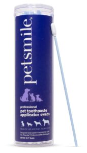 petsmile professional pet toothpaste applicator swabs | easily and effectively spreads dog toothpaste to promote oral hygiene | dental care for pets | vohc approved brand