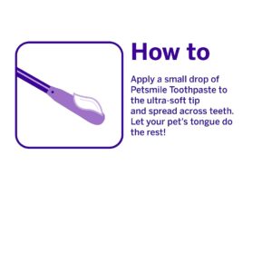 Petsmile Professional Pet Toothpaste Applicator Swabs | Easily and Effectively Spreads Dog Toothpaste to Promote Oral Hygiene | Dental Care for Pets | VOHC Approved Brand