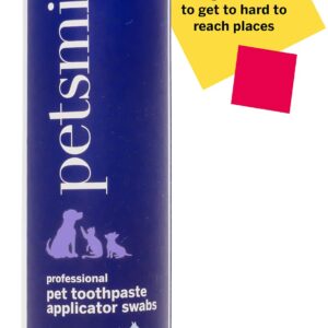 Petsmile Professional Pet Toothpaste Applicator Swabs | Easily and Effectively Spreads Dog Toothpaste to Promote Oral Hygiene | Dental Care for Pets | VOHC Approved Brand