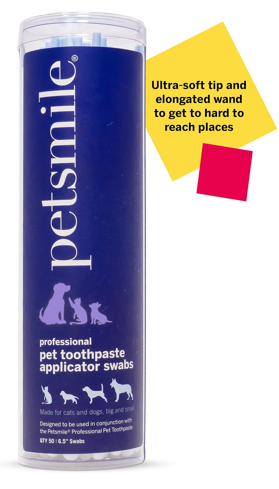 Petsmile Professional Pet Toothpaste Applicator Swabs | Easily and Effectively Spreads Dog Toothpaste to Promote Oral Hygiene | Dental Care for Pets | VOHC Approved Brand