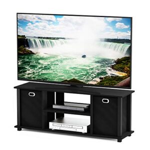 Furinno Econ Entertainment Center, Black/Black