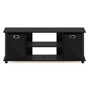 Furinno Econ Entertainment Center, Black/Black