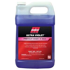 malco ultra violet premium wash'n wax – best 2-in-1 car wash and wax/cleans and provides a durable, high-gloss shine in one fast and easy step / 1 gallon (107101)