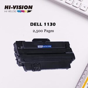 HI-VISION HI-YIELDS Compatible Black Toner Cartridge Replacement for Dell 330-9523 (7H53W) Work with 1130 1130n 1133 1135 1135n Printer (1-Pack Black)