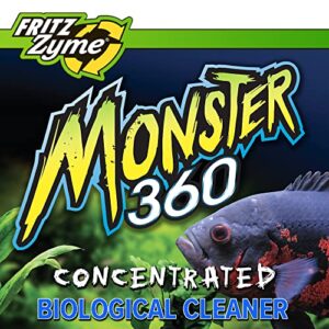 Fritz Aquatics 75032 FritzZyme Monster 360 Concentrated Biological Conditioner for Fresh Water Aquariums, 32-Ounce