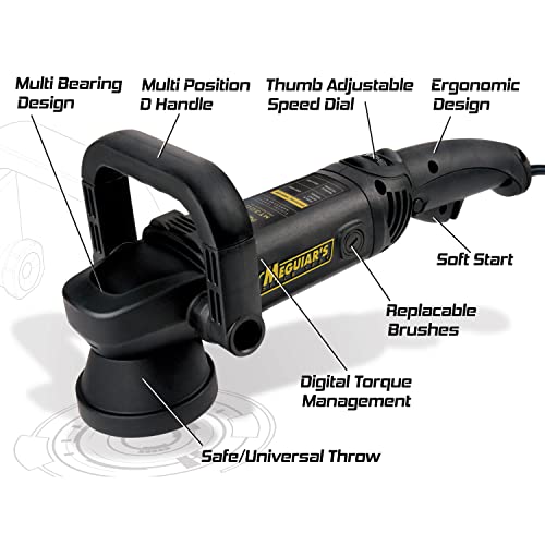 Meguiar's Professional MT300 DA Polisher - Professional-Grade Dual Action Polisher Ideal for the Pro Detailer or Detailing Enthusiast - 1 Count