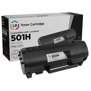 ld compatible toner cartridge replacement for lexmark 501h 50f1h00 high yield (black)