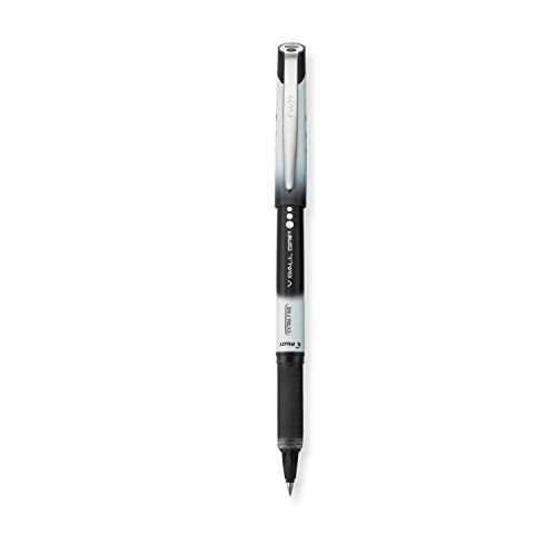 Pilot VBall Grip Liquid Ink Roller Ball Stick Pen, Black Ink.5mm, Dozen