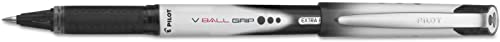 Pilot VBall Grip Liquid Ink Roller Ball Stick Pen, Black Ink.5mm, Dozen