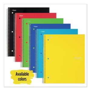 five star spiral notebook, graph ruled, 1 subject, 8.5 x 11 inches, 100 sheets, assorted colors (06190), pack of 6