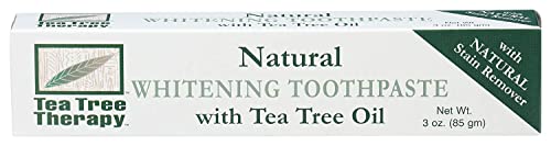 Tea Tree Therapy - Natural Whitening Toothpaste with Oil, 3 Oz (Pack of 6)