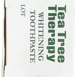 Tea Tree Therapy - Natural Whitening Toothpaste with Oil, 3 Oz (Pack of 6)