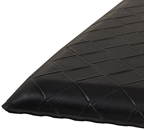 Amazon Basics Rectangular Anti Fatigue Standing Comfort Mat for Home and Office, 20 x 36 Inch, Black