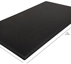 Amazon Basics Rectangular Anti Fatigue Standing Comfort Mat for Home and Office, 20 x 36 Inch, Black