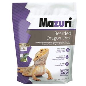 mazuri | bearded dragon food - insect portion of a complete diet | 8 ounce (8 oz) bag