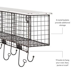 Linon 4-Cubby Wall Shelf, White - AHWE1238W1