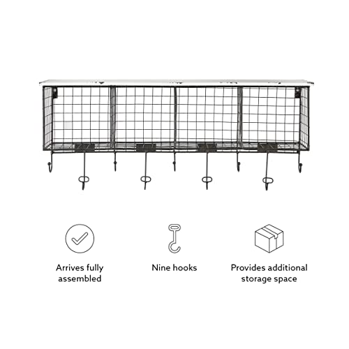 Linon 4-Cubby Wall Shelf, White - AHWE1238W1