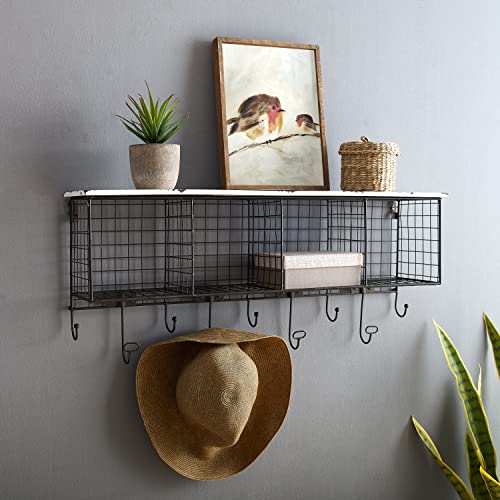 Linon 4-Cubby Wall Shelf, White - AHWE1238W1