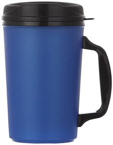 thermoserv foam insulated mug, 20-ounce, pearl dark blue
