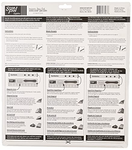 Scor-Pal SP108 Eighths Measuring and Scoring Board, 12" by 12", 1/8" Space Grooves