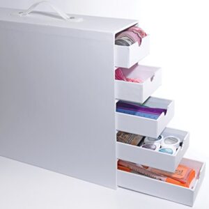 Totally-Tiffany Stash and Store 5-Drawer Case, White