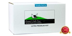 rabbit hole hay ultra premium, hand packed medium timothy hay for your small pet rabbit, chinchilla, or guinea pig (20lb)