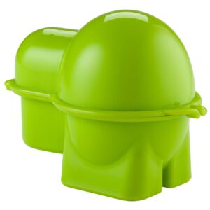 hutzler 399gr snack container, egg to-go, green