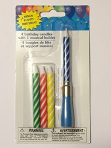 musical birthday candles - sings happy birthday - blue