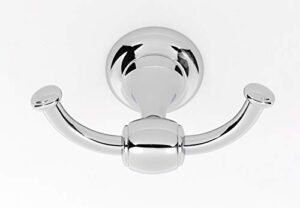 alno creations royale collection double robe hook -a6684-pc- polished chrome