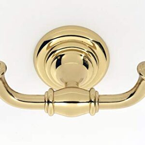 Alno Creations Charlie's Collection Double Robe Hook -a6784-pb- Polished Brass