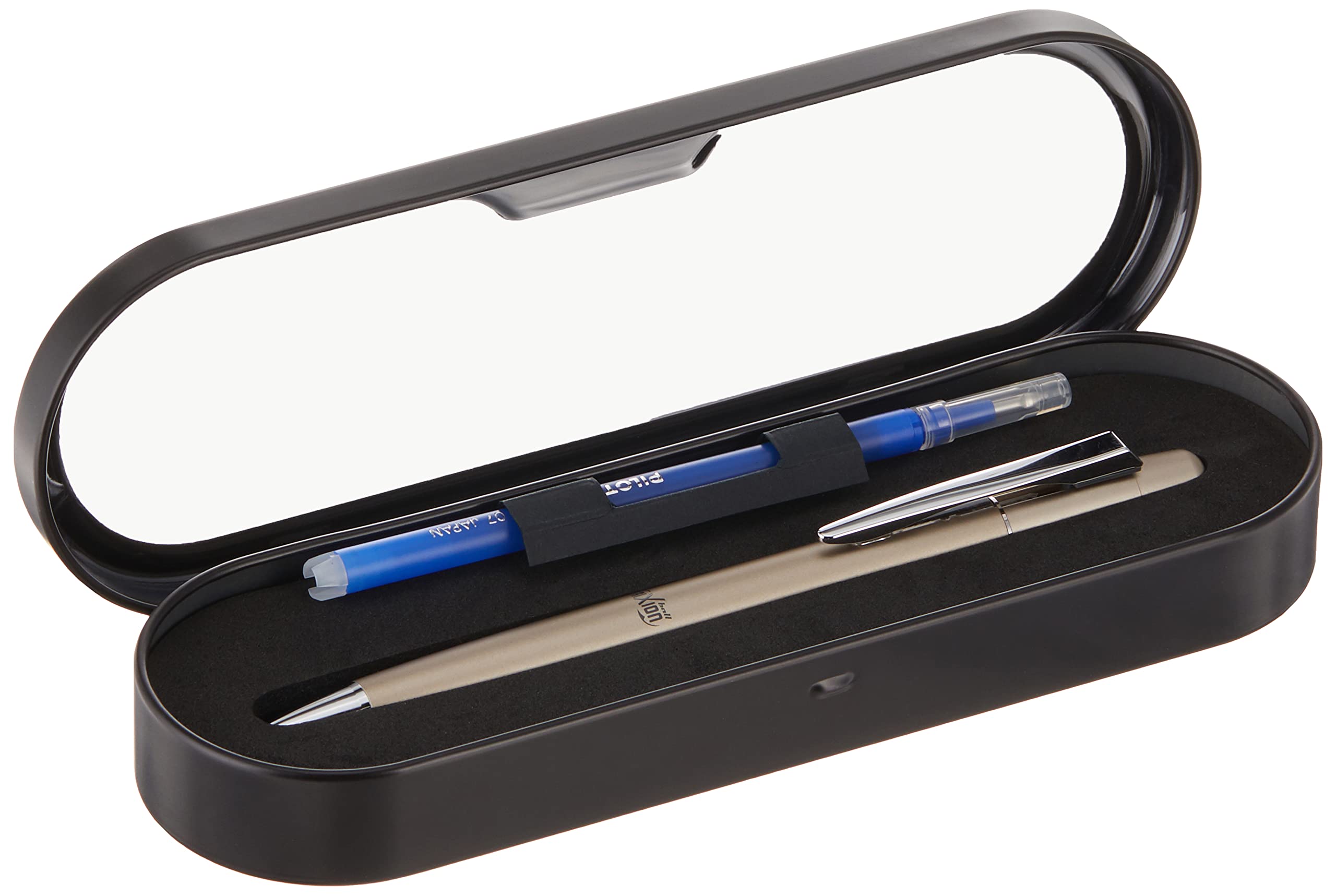 PILOT FriXion Ball LX Erasable, Refillable & Retractable Gel Ink Pen, Fine Point, Gold Barrel, Blue Ink, Single Pen (34452)