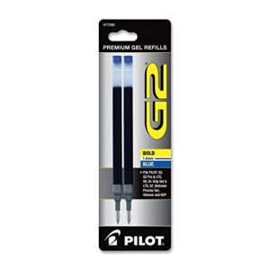 pilot g2, dr. grip gel/ltd, execugel g6, q7 rollerball gel ink pen refills, 1.0mm, bold point, blue ink, pack of 3 (6 refills)