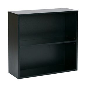osp designs prado 2 shelf bookcase, 30-inch, black