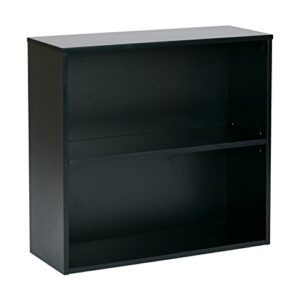 OSP Designs Prado 2 Shelf Bookcase, 30-Inch, Black