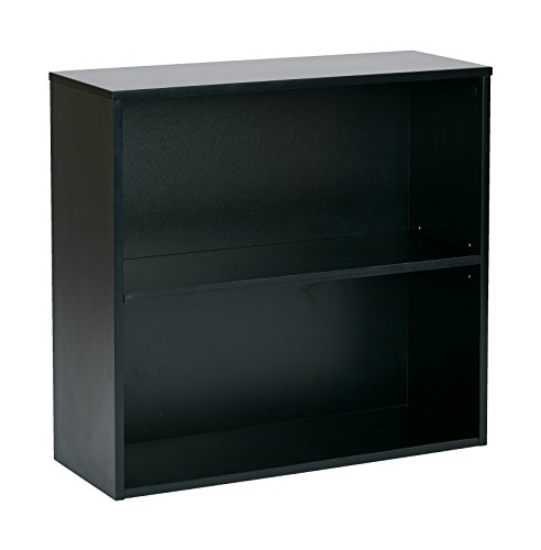 OSP Designs Prado 2 Shelf Bookcase, 30-Inch, Black