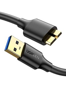 ugreen micro usb 3.0 cable usb 3.0 type a male to micro b cord compatible with samsung galaxy s5 note 3 camera hard drive and more 1.5ft