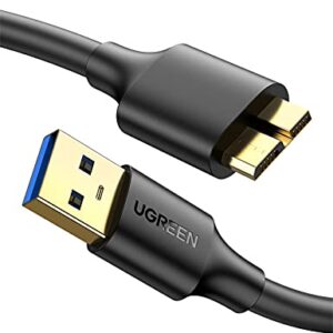 UGREEN Micro USB 3.0 Cable USB 3.0 Type A Male to Micro B Cord Compatible with Samsung Galaxy S5 Note 3 Camera Hard Drive and More 1.5ft