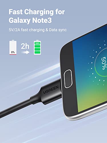 UGREEN Micro USB 3.0 Cable USB 3.0 Type A Male to Micro B Cord Compatible with Samsung Galaxy S5 Note 3 Camera Hard Drive and More 1.5ft