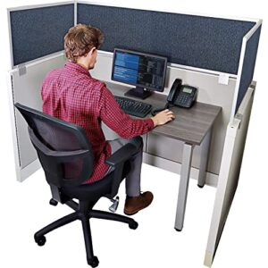 obex acoustical cubicle privacy screen extender desk panel & office divider, add separation & block noise, 18" x 60", graphite